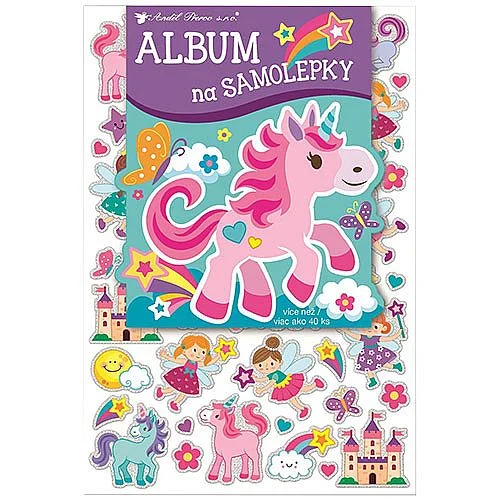 Album na samolepky, pro holčičky, 40 samolepek Nová Kolekce