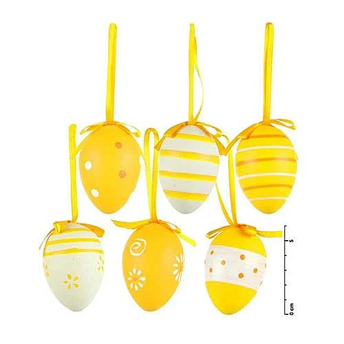 Vajíčka plastová, 6 cm/6 ks Vysoce Kvalitní