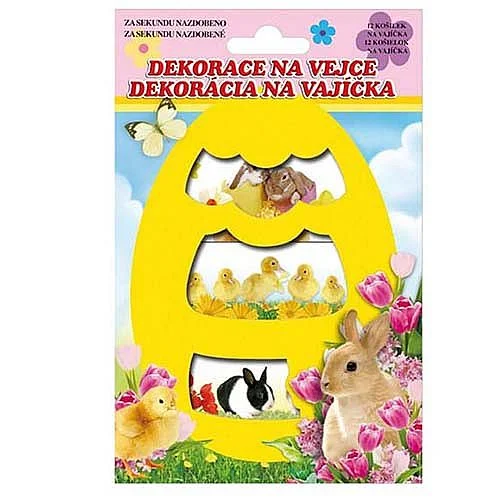 Velikonoční obtisk na vajíčka, zvířátka, košilky, 12 ks Nejprodávanější