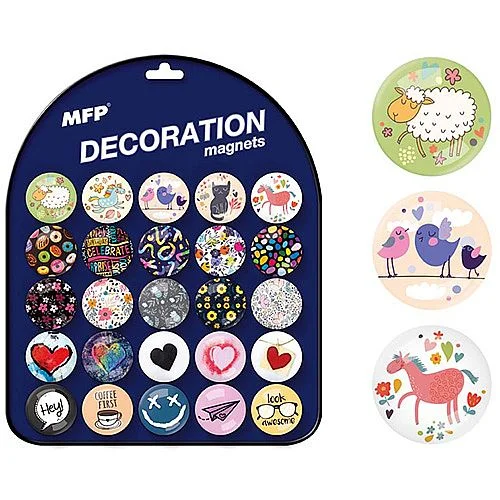 Magnet dekorační kulatý, mix motivů, 3,5 cm Horká Nabídka