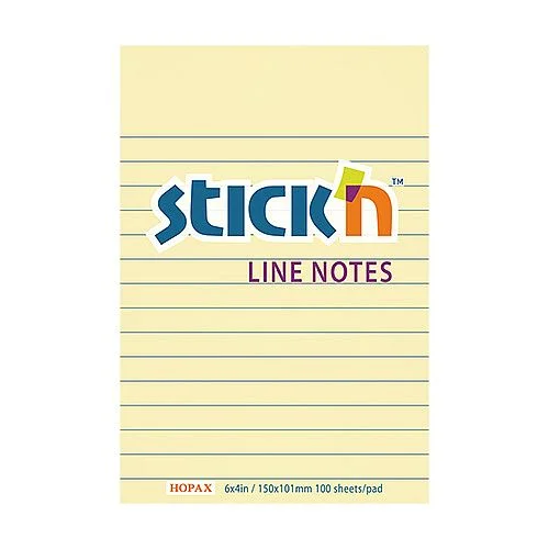 Akční Cena Samolepicí Blok Stick´n A6, 100 ls, žlutá, linka