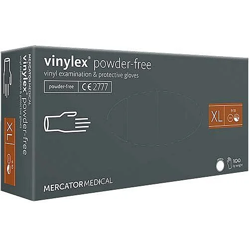 Vinylové rukavice Vinylex, nepudr čirá, č. XL, 100 ks Nízká Cena