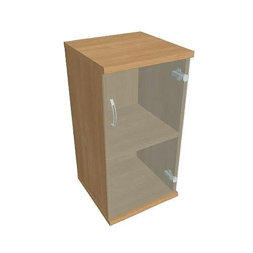 Skříň policová dvéřová 76.8*40 cm S24003P, dub/čirá Expresní Doručení