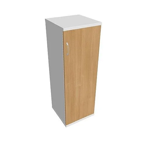 Akční Cena Skříň policová dvéřová 115.2*40 cm S34001P, bílá - šedá/dub