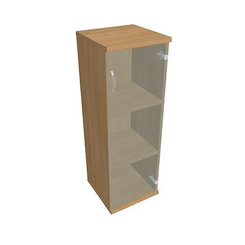 Skříň policová dvéřová 115.2*40 cm S34003P, dub/čirá Super Cena