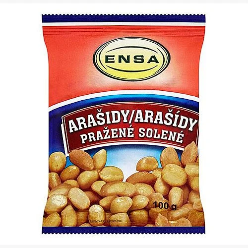 Arašídy Ensa, loupané pražené solené, 100 g Speciální Cena