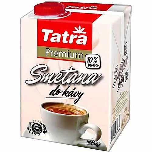 Smetana do kávy krabicová Tatra 10%, 500 g Levný
