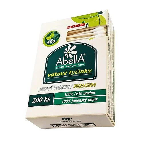 Sezónní Sleva Vatové tyčinky AbellA Premium ECO, 200 ks, box