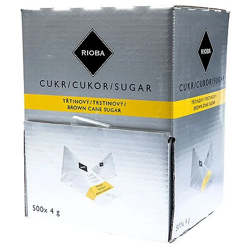 Aktuální Cukr třtinový hygienicky balený pyramidky, 500 ks x 4 g