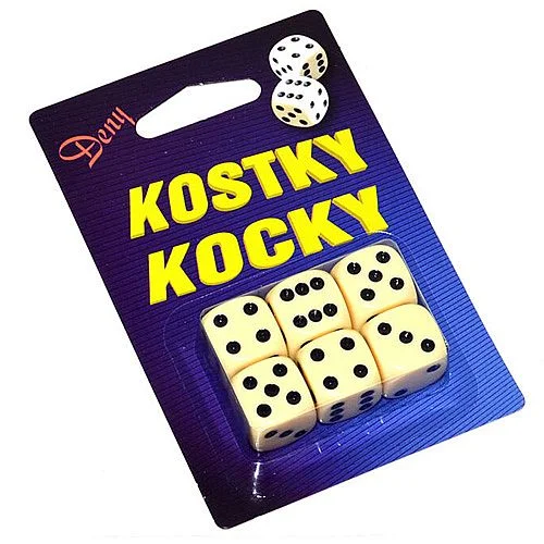 Hrací kostky, 6 ks Tovární Cena
