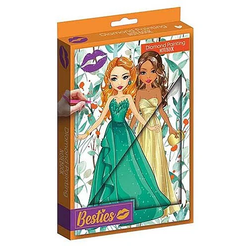 Besties Zápisník s diamantovým malováním, A5, oranžový Akce