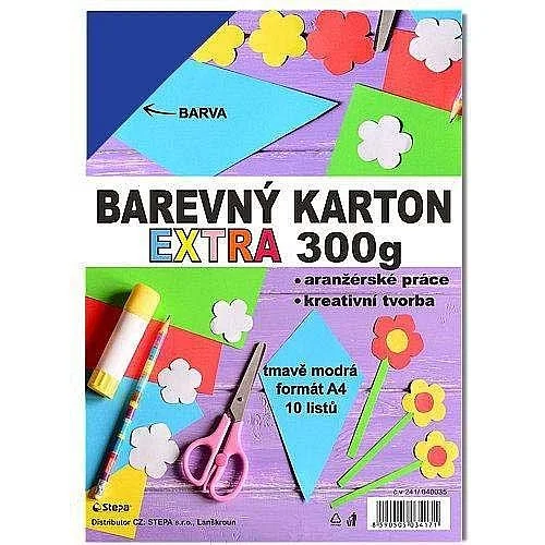 Barevný karton Extra, A4,tmavě modrá Poslední Šance