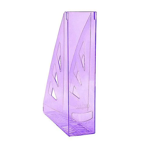 Stojan na časopisy Office Products A4/70 mm, transparentní fialová Časově Omezené
