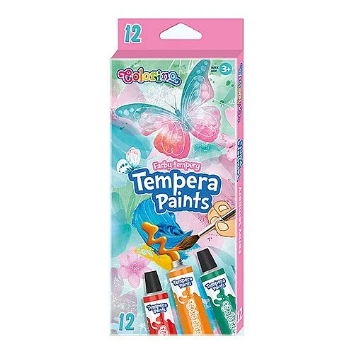 Temperové barvy Colorino 12 barev, 12 ml, Follow your Dreams Nejlepší Volba