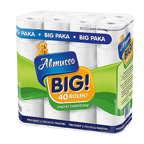 Toaletní papír Almusso BIG!, 3-vrstvý, 40 x 12 m Oblíbený