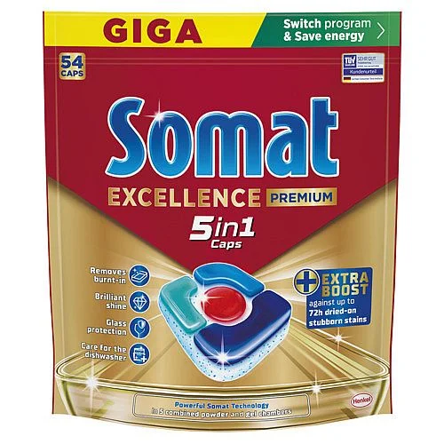 Expresní Doručení Tablety do myčky Somat Exellence Premium 5v1, 54 ks