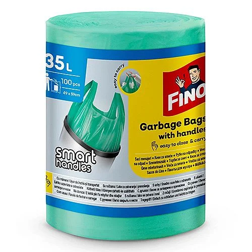 Jen Po Omezenou Doba Pytel Fino Color s uchy, 35 l, 100 ks zelená