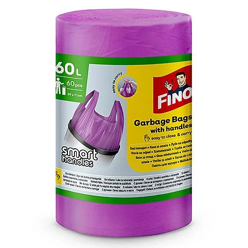 Pytel Fino Color s uchy, 60 l, 60 ks fialová Značkový