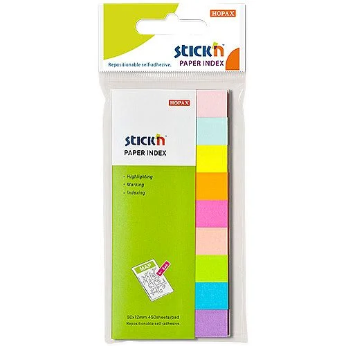 Cenově Výhodný Samolepicí bloček Stick´n 50 x 12 mm, 9 x 50 ls, neonvý mix