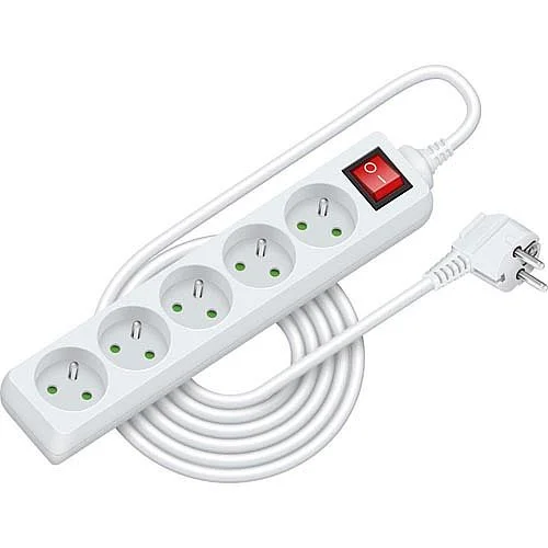 Prodlužovací kabel s vypínačem 5 zásuvek, 5 m Speciální Cena