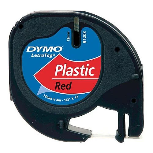 Autentický Letratag páska Plast, červená