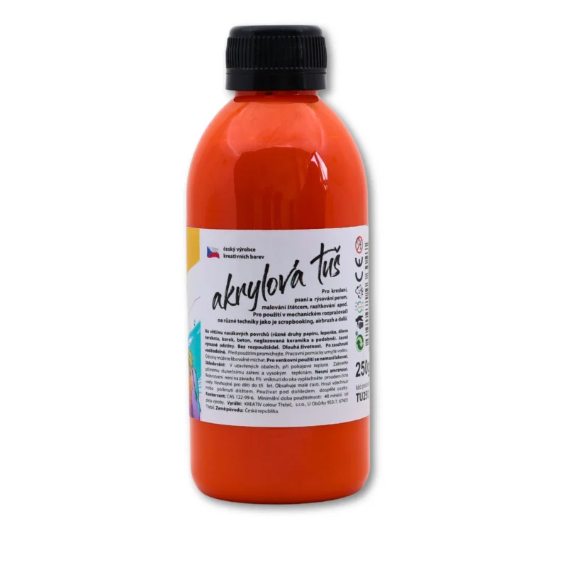 Akrylátová tuš oranžová - 250 g Koupit Online