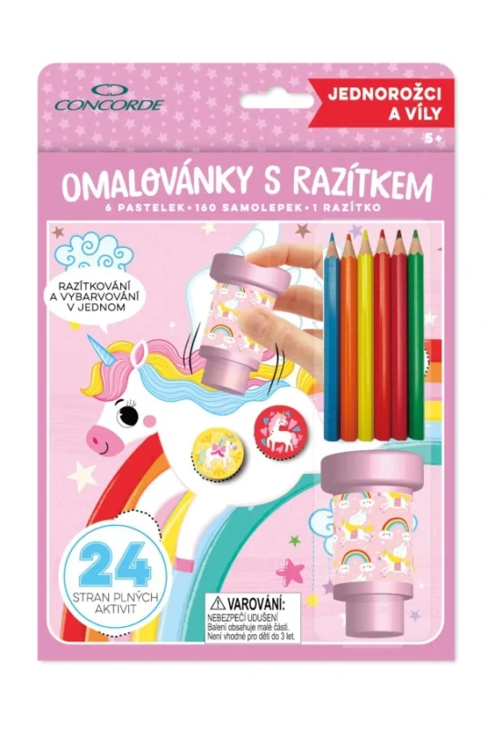 Omalovánky s razítkem CONCORDE Jednorožci a víly Zlevněný