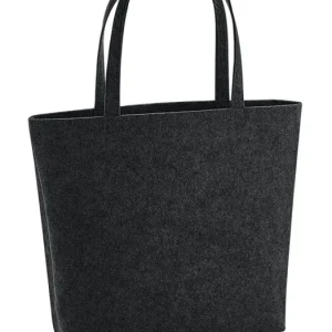 Plstěná taška Tote,100% polyester - 49 x 39 x 13,5 cm - šedočerná Rychlé Dodání