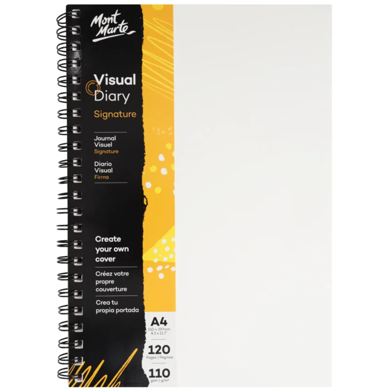Spirálový kreslicí blok Mont Marte, OWN COVER, bílý papír, 110g/m2, A4 - 60 listů Ihned K Objednání