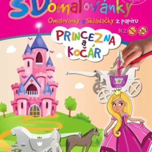 Akce 3D Omalovánky A4 Princezna a kočár
