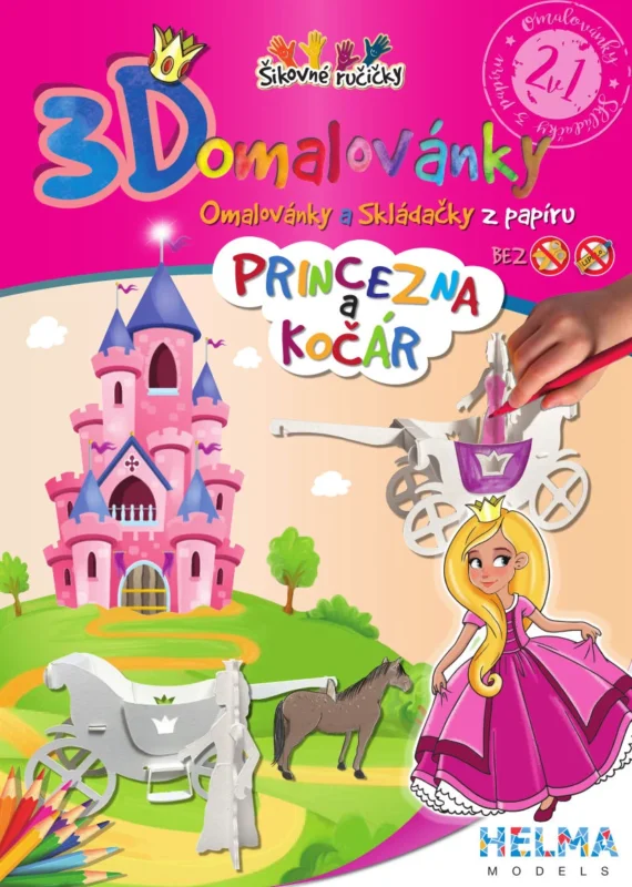 Akce 3D Omalovánky A4 Princezna a kočár