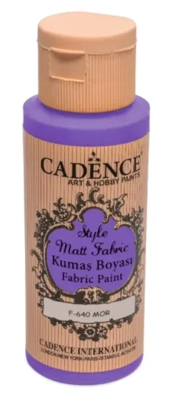Časově Omezené Barva na textil Cadence Style Matt Fabric, 59 ml - purple, fialová