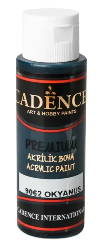 Akrylová barva Cadence Premium, 70 ml - ocean, mořská modř Originální