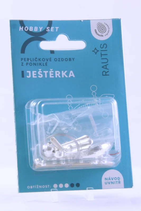 Bezpečná Platba Sada na výrobu ozdoby z perliček - Ještěrka - stříbrná