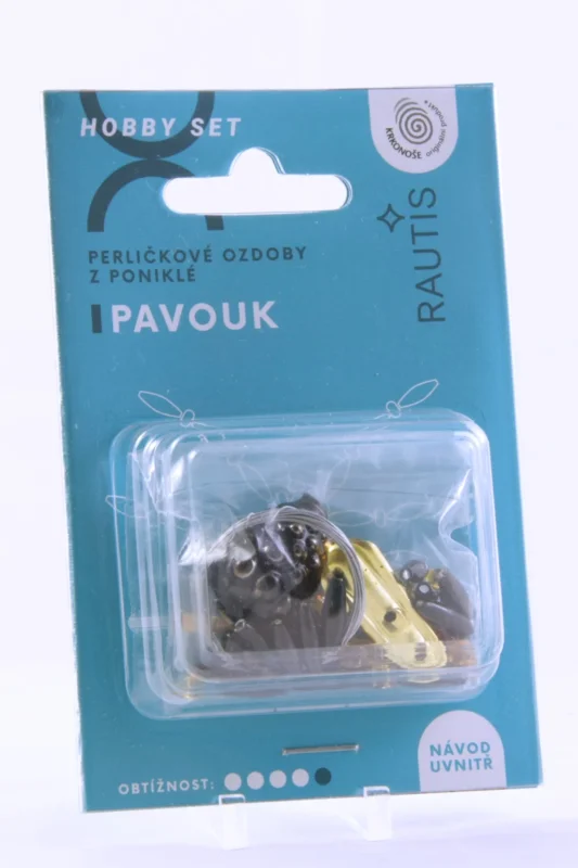 Sleva Sada na výrobu ozdoby z perliček - Pavouček - černý