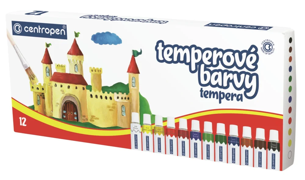 Poslední Šance Centropen Temperové barvy 12 ml - 12 barev