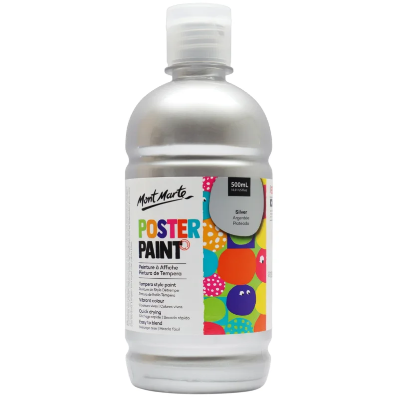 Temperová barva Mont Marte 500 ml - stříbrná (Silver) Oblíbený