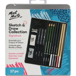 Značkový Kreativní sada na kreslení Mont Marte, č.0033, 17 ks, kovový box