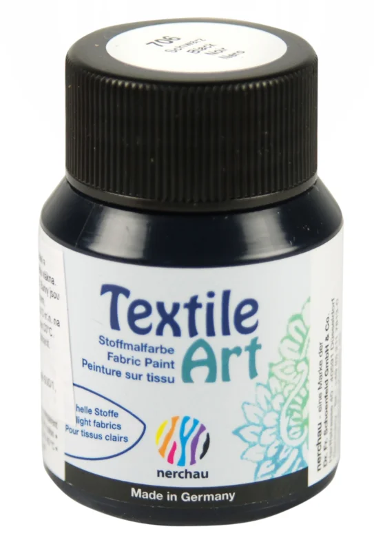 Barva na světlý textil Nerchau, 59 ml - černá Víkendová Akce