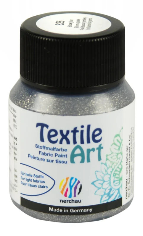 Levný Barva na světlý textil Nerchau, 59 ml - stříbrný glitr