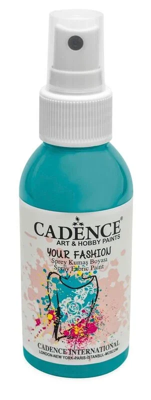 Textilní barva ve spreji Cadence, 100 ml - světle tyrkysová Ověřený