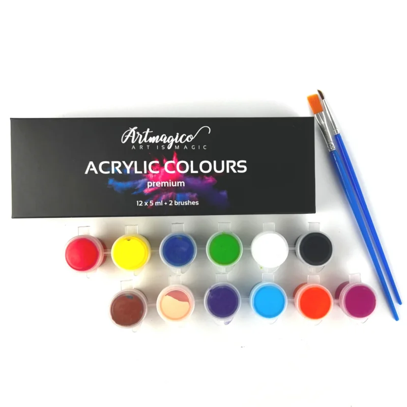 Akrylové barvy Artmagico, 5 ml x 12 ks Značkový