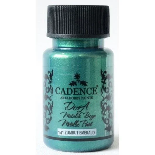 Nová Kolekce Akrylová barva Cadence DORA metalic, 50 ml - emeraldová zelená