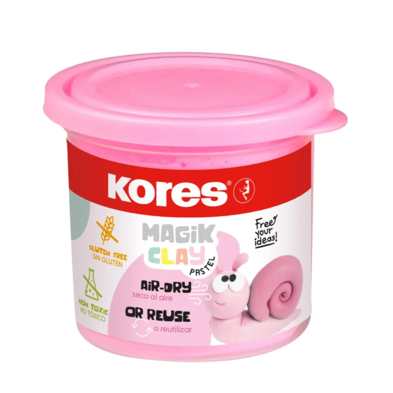 Modelovací hmota Kores Magik Clay Pastel 40 g - růžová Značkový
