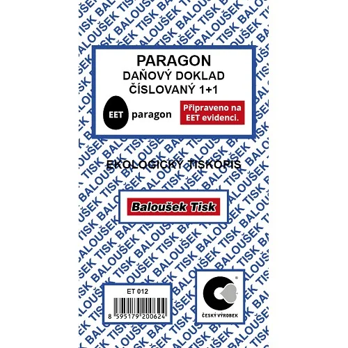 Expresní Doručení ET012 - Paragon-daňový doklad číslovaný