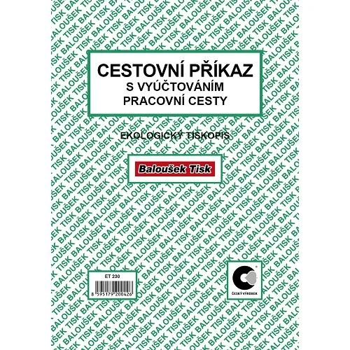 Nízká Cena ET230 - Cestovní příkaz s vyúčtováním A5