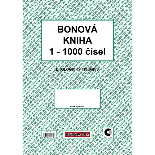 ET400 - Bonová kniha A4 Vysoce Kvalitní