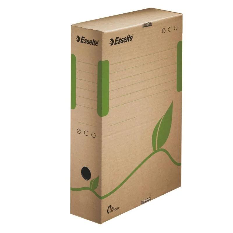 Nová Kolekce Archivní boxy a kontejnery Esselte ECO-box archivní / hřbet 8 cm / hnědá