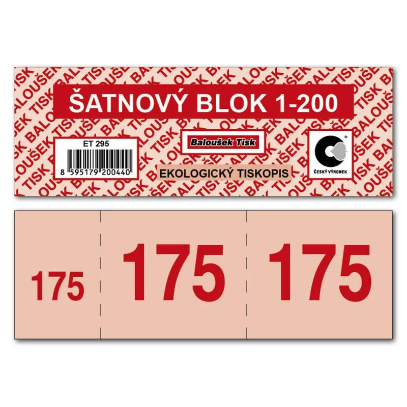 Levný Šatnové bloky -135 x 47 mm / 1-200 / 8 odstínů barev / ET295