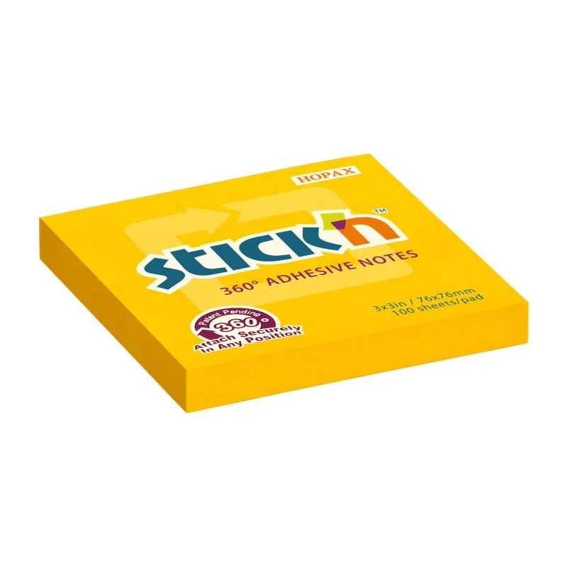 Samolepicí bločky Hopax 360° -76 x 76 mm / 100 lístků / oranžová Nová Kolekce